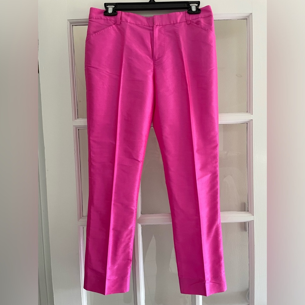 New Ralph Lauren Hot Pink Pants, 100% silk